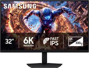 SAMSUNG 32" Max 6K 165 Hz / 3K 330 Hz IPS Gaming Monitor FreeSync Premium & G-Sync Compatible sRGB 99% LS32HG802ESXZA SAMSUNG 32" Max 6K 165 Hz / 3K 330 Hz IPS Gaming Monitor FreeSync Premium & G-Sync Compatible sRGB 99% LS32HG802ESXZA