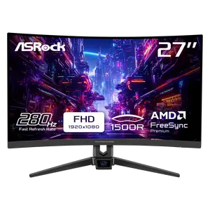 ASRock Phantom Gaming 27" 280 Hz VA FHD Gaming Monitor FreeSync Premium (AMD Adaptive Sync) 93% DCI-P3 / 127% sRGB PG27FRS1A
