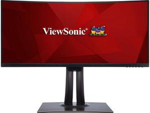 ViewSonic VP3481 34" WQHD 3440 x 1440 100Hz DisplayPort 2xHDMI USB 3.1 Type-C USB 3.1 Hub HDR10 14-bit 3D LUT and Color Calibration for Video and Graphics Anti-Glare Backlit LED Curved Monitor