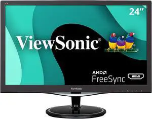 ViewSonic VX2457-MHD 24 Inch 75Hz 2ms 1080p Entertainment Monitor with FreeSync Eye Care HDMI and DP