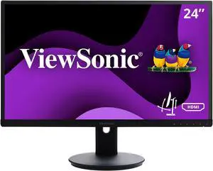 ViewSonic VG2453 24 Inch IPS 1080p Ergonomic Frameless Monitor with HDMI and DisplayPort for Home and Office