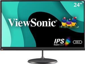 ViewSonic VX2485-MHU 24 Inch 1080p Frameless IPS Monitor with USB 3.2 Type C and FreeSync for Home and Office