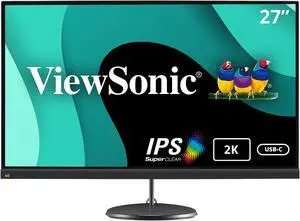 ViewSonic VX2785-2K-MHDU 27 Inch 1440p Frameless IPS Monitor with USB 3.2 Type C HDMI DisplayPort Inputs and FreeSync for Home and Office ViewSonic VX2785-2K-MHDU 27 Inch 1440p Frameless IPS Monitor with USB 3.2 Type C HDMI DisplayPort Inputs and FreeSync for Home and Office