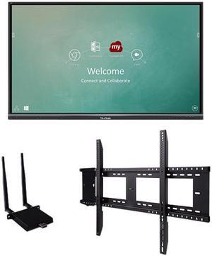 ViewSonic IFP8650-E1 Black 86" USB Infrared, 20-Point Touch ViewBoard Interactive Flat Panel Education Bundle with Wall Mount