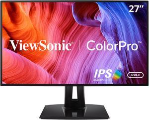 ViewSonic VP2768a 27 Inch Premium IPS 1440p Monitor with Advanced Ergonomics ColorPro 100 sRGB Rec 709 14bit 3D LUT Eye Care 90W USB C RJ45 HDMI Daisy Chain for Home and Office