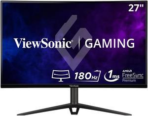 ViewSonic VX2718-2KPC-MHD 27 Inch WQHD 1440p 180Hz 1ms Curved Gaming Monitor with Adaptive-Sync Eye Care HDMI and Display Port