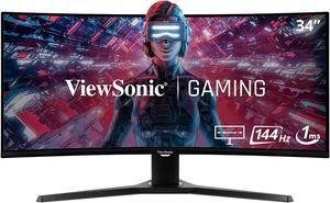 ViewSonic VX3418-2KPC 34 Inch 21:9 UltraWide WQHD 1440p 144Hz 1ms Curved Gaming Monitor with Adaptive-Sync Eye Care HDMI and Display Port