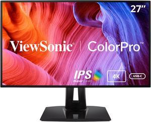 ViewSonic VP2768a4K 27 Inch Premium IPS 4K Monitor with Advanced Ergonomics ColorPro 100 sRGB Rec 709 14bit 3D LUT Eye Care HDMI USB Type C DisplayPort for Professional Home and Office