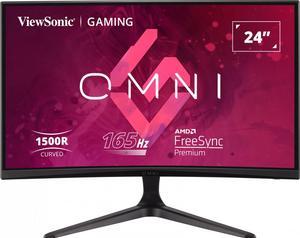 ViewSonic OMNI VX2418C 24 Inch 1080p 1ms 165Hz Curved Gaming Monitor with AMD FreeSync Premium Eye Care HDMI and DisplayPort