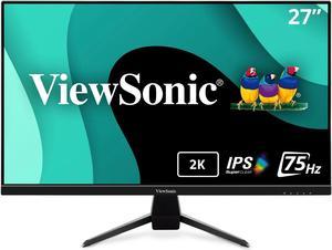 ViewSonic VX2767U-2K 27 Inch 1440p IPS Monitor with 65W USB C, HDR10 Content Support, Ultra-Thin Bezels, Eye Care, HDMI, and DP Input, Black