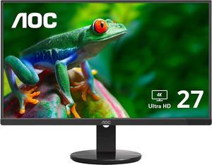 AOC U2790VQ 27" 4K 3840 x 2160 UHD LED Monitor, IPS Panel, 1 Billion+ Colors, 20M:1 Smart Contrast, DisplayPort/HDMI Inputs, VESA