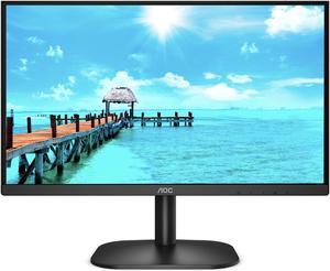 AOC 24B2H2 24” Frameless IPS Monitor, FHD 1920x1080, 100Hz, 106% sRGB, for Home and Office, HDMI and VGA Input, Low Blue Mode, VESA Compatible,Black