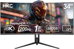 HKC CG321QKS 31.5" VA Gaming Monitor WQHD 2560×1440 260Hz 1ms MPRT HDR10 90% DCI-P3 Adjustable Tilt DP+HDMI 2.0