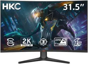 HKC CG321QKS 31.5" VA Gaming Monitor WQHD 2560×1440 275Hz 1ms MPRT HDR10 90% DCI-P3 Adjustable Tilt DP+HDMI 2.0
