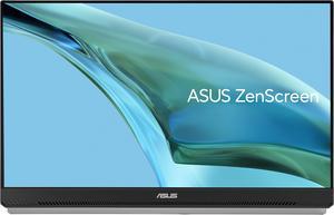 ASUS ZenScreen 24" (23.8" viewable) 1080P Portable USB-C Monitor (MB249C) - Full HD, IPS, Speakers, Multi-stand Design, Kickstand, C-clamp Arm, Partition Hook, Carrying Handle, Work From Home Monitor