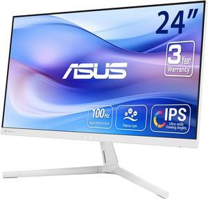 ASUS VU249HFI-W Eye Care Monitor – 24" (23.8 inch viewable) Full HD (1920 x 1080), IPS, 100Hz, SmoothMotion, Adaptive Sync, Nano-ion, Eye Care Plus technology, Blue Light Filter, Flicker Free