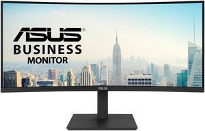 ASUS 34" Curved USB-C Docking Monitor (VA34VCPSR) - WQHD (3440x1440), 1500R Curvature, Frameless, USB-C PD 96W, RJ45, USB hub, Eye Care, Ergonomic, VESA Wall Mountable