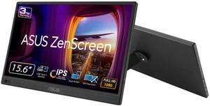 ASUS ZenScreen 16" Portable USB Monitor (MB169CK) - Full HD, IPS, Dual USB-C, Eye Care, Flicker Free, Blue Light Filter, Anti-glare Surface, 360° Kickstand