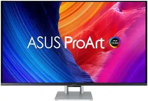 ASUS ProArt Display 32” 3840 x 2160(4K) HDR QD-OLED Professional Monitor (PA32UCDM) - UHD, Ultra-slim, 240Hz, 0.1ms, Auto Calibration, Dolby Vision, 99% DCI-P3, ?E<1, Thunderbolt 4, Calman Ready
