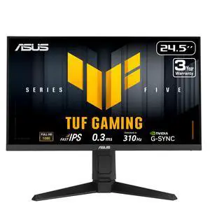 ASUS TUF Gaming Series 5 - VG259QMRL5A Gaming Monitor – 24.5-inch Full HD Fast-IPS panel, 310Hz(OC), 0.3ms, G-SYNC® compatible AMD FreeSync™ Premium, ELMB SYNC, VESA DisplayHDR™ 400, 99% sRGB