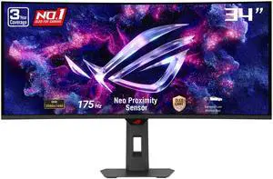 ASUS ROG Strix 34" Ultrawide OLED HDR Gaming Computer Monitor (XG34WCDG) - 3440x1440, 175Hz, 0.03ms, OLED Care Pro, True 10-bit, G-SYNC Compatible, DisplayWidget, Extreme Low Motion Blur ASUS ROG Strix 34" Ultrawide OLED HDR Gaming Computer Monitor (XG34WCDG) - 3440x1440, 175Hz, 0.03ms, OLED Care Pro, True 10-bit, G-SYNC Compatible, DisplayWidget, Extreme Low Motion Blur