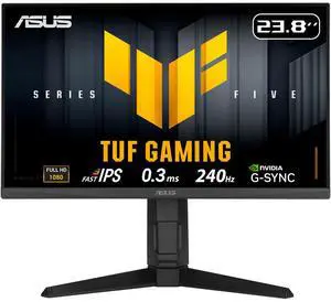 ASUS TUF Gaming Series 5 23.8” 1080P Monitor (VG249QML5A) - Fast-IPS, 240Hz, 0.3ms, G-SYNC Compatible, FreeSync Premium, 99% sRGB, Height Adjustable, DisplayWidget, Gaming AI, 3 yr Warranty