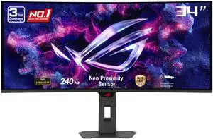 ASUS ROG Strix 34 inch Ultrawide QHD 2K 1440P 240Hz AMD FreeSync Premium Pro & G-SYNC Compatible Built-in Speaker, Android 14 Google TV, MultiScreen OLED Curved Gaming Computer Monitor with Height Adj ASUS ROG Strix 34 inch Ultrawide QHD 2K 1440P 240Hz AMD FreeSync Premium Pro & G-SYNC Compatible Built-in Speaker, Android 14 Google TV, MultiScreen OLED Curved Gaming Computer Monitor with Height Adj