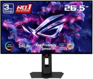 ASUS ROG Strix 27 inch QHD 2K 1440p 240Hz AMD FreeSync Premium Pro & G-Sync Compatible HDR400 OLED Gaming Computer Monitor with Height Adjustable, Pivot, Swivel & Tilt Stand XG27AQDMGR ASUS ROG Strix 27 inch QHD 2K 1440p 240Hz AMD FreeSync Premium Pro & G-Sync Compatible HDR400 OLED Gaming Computer Monitor with Height Adjustable, Pivot, Swivel & Tilt Stand XG27AQDMGR