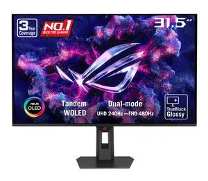 ASUS ROG Strix OLED 32" 4K TrueBlack Glossy Tandem WOLED Gaming Monitor (XG32UQWMS) - Dual Mode (4K@240Hz, FHD@480Hz), 0.03ms, G-SYNC Compatible ASUS ROG Strix OLED 32" 4K TrueBlack Glossy Tandem WOLED Gaming Monitor (XG32UQWMS) - Dual Mode (4K@240Hz, FHD@480Hz), 0.03ms, G-SYNC Compatible