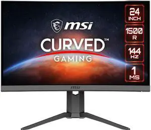 MSI Optix G24C6P 24" (23.8" Viewable) Full HD 1920 x 1080 144Hz 1ms, HDMI DisplayPort AMD FreeSync Premium, VESA Tilt Height Adjust Curved Gaming Monitor MSI Optix G24C6P 24" (23.8" Viewable) Full HD 1920 x 1080 144Hz 1ms, HDMI DisplayPort AMD FreeSync Premium, VESA Tilt Height Adjust Curved Gaming Monitor