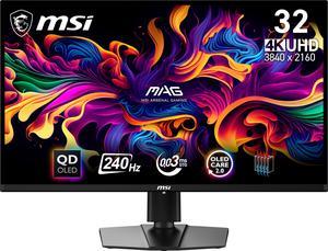 MSI MAG 321UPX QD-OLED 32" 16:9, QD-OLED Gaming Monitor, 240Hz 0.03ms, 3840 x 2160 (UHD), Height Adjustable Arm
