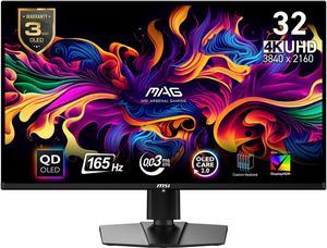 MSI MAG 321UPX QD-OLED 32" 16:9, QD-OLED Gaming Monitor, 240Hz 0.03ms, 3840 x 2160 (UHD), Height Adjustable Arm