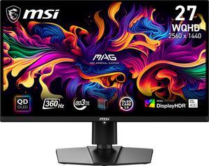 MSI MAG 271QPX QD-OLED 27" 16:9, QD-OLED Gaming Monitor, 360Hz 0.03ms, 2560 x 1440 (WQHD), Height Adjustable Arm