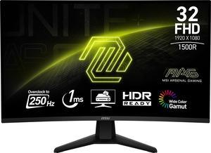 MSI 32" (31.5" Viewable) 250Hz (OC) VA FHD Gaming Monitor 1920 x 1080 81% Adobe RGB / 78% DCI-P3 /101% sRGB MAG 32C6X