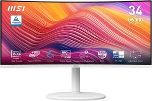 MSI 34" 120 Hz VA UWQHD Monitor 1ms (MPRT) / 4ms (GTG) Adaptive-Sync 3440 x 1440 Adobe RGB / DCI-P3 / sRGB: 92% / 95% / 119% Curved Modern MD342CQPW