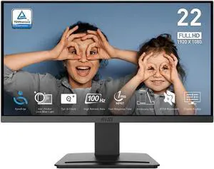 MSI 22" 100 Hz VA FHD Monitor 4 ms Adaptive-Sync sRGB 99% Flat Panel Pro MP223 E2