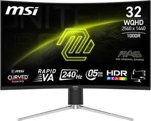 MSI 31.5" 240 Hz Rapid VA QHD Gaming Monitor Adaptive Sync MAG 325CQRXF E2