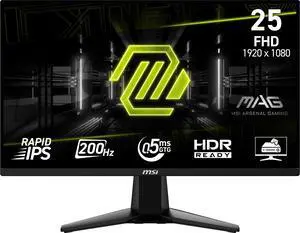 MSI 25" (24.5") 200 Hz Rapid IPS FHD Gaming Monitor Adaptive Sync 83% ADOBE RGB / 79% DCI-P3 / 100% sRGB MAG 255F E20