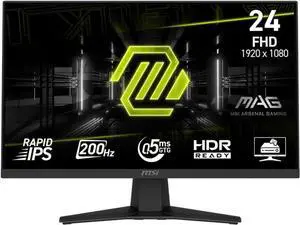 MSI 24" 200 Hz Rapid IPS FHD Gaming Monitor Adaptive Sync MAG 244F