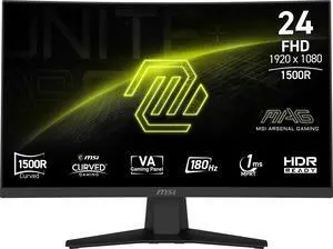 MSI 24" (23.6" Viewable) 180 Hz VA FHD Gaming Monitor Adaptive Sync 87% ADOBE RGB / 84% DCI-P3 / 105% sRGB MAG 244C