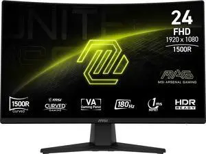 MSI 24" (23.6" Viewable) 180 Hz VA FHD Gaming Monitor Adaptive Sync 89.9% ADOBE RGB / 91.5% DCI-P3 / 115.8% sRGB MAG 242C