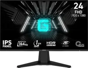 MSI 24" (23.8" Viewable) 144 Hz IPS FHD Gaming Monitor AMD Adaptive Sync G242L E14