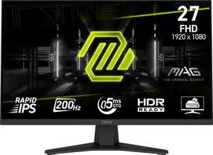 MSI 27" 200 Hz Rapid IPS FHD(1920 x 1080) Monitor 0.50 ms Adaptive-Sync MAG 274F