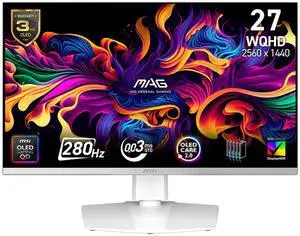 MSI 27" 280 Hz QD-OLED 2560 x 1440 (QHD) Gaming Monitor FreeSync (AMD Adaptive Sync) MAG 272QPW MAG 272QPW QD-OLED X28