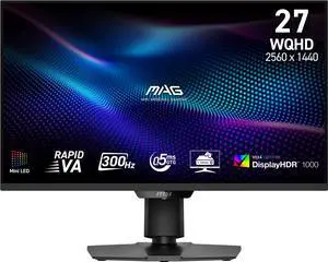 MSI 27" 300 Hz Rapid VA with Mini-LED (1152 Zones) Gaming Monitor FreeSync (AMD Adaptive Sync) MAG 274QPF X30MV