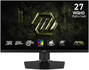 MSI MAG 274QPF E20 27" WQHD Rapid IPS Gaming Monitor 2560x1440 200Hz 0.5ms HDR400 FreeSync Premium Type-C 15W PD HDMI 2.0b DisplayPort Height Adjustable VESA Mount Anti-Glare MSI MAG 274QPF E20 27" WQHD Rapid IPS Gaming Monitor 2560x1440 200Hz 0.5ms HDR400 FreeSync Premium Type-C 15W PD HDMI 2.0b DisplayPort Height Adjustable VESA Mount Anti-Glare