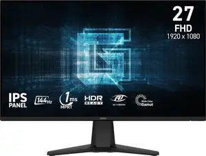 MSI G275L E14 27" FHD Gaming Monitor 1920x1080 144Hz 1ms FreeSync IPS HDR Ready Anti-Glare HDMI DisplayPort Adaptive-Sync Frameless Design VESA Mount Compatible