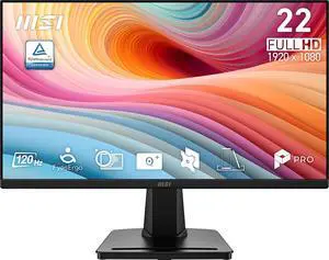 MSI 22 inch (21.45" viewable) Full HD 120Hz Adaptive Sync Anti Glare 1ms Computer Monitor with VGA D-Sub port for both work and causal gaming PRO MP225 E12VL MSI 22 inch (21.45" viewable) Full HD 120Hz Adaptive Sync Anti Glare 1ms Computer Monitor with VGA D-Sub port for both work and causal gaming PRO MP225 E12VL