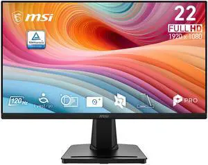 MSI PRO MP225 E12L, 22-inch IPS 1920 x 1080 (FHD) Computer Monitor, 120Hz, Adaptive-Synch, HDMI, Video Port, VESA Mountable, Tilt, 1ms, Black MSI PRO MP225 E12L, 22-inch IPS 1920 x 1080 (FHD) Computer Monitor, 120Hz, Adaptive-Synch, HDMI, Video Port, VESA Mountable, Tilt, 1ms, Black