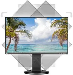 NEC MultiSync E Series E242N-BK 23.8" Full HD 1920 x 1080 6ms D-Sub, HDMI, DisplayPort Narrow Bezel Desktop Monitor w/ IPS Panel, Integrated Speakers and LED Backlighting